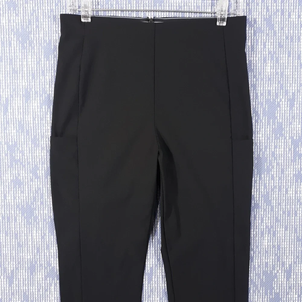 Athleta Pants Womens Size 8 Tall Stretch Elastic Waist Nylon Blend Black